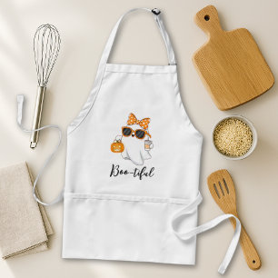 Cute Halloween Ghost Pumpkin Spice Personalized Adult Apron