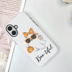 Cute Halloween Ghost Pumpkin Spice Personalized iPhone 16 Plus Case