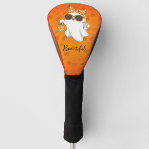 Cute Halloween Ghost Pumpkin Spice Personalized Golf Head Cover