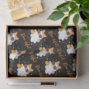 Cute Halloween Ghost Pumpkin Spice Personalized Tissue Paper