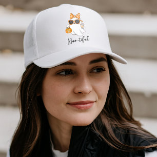 Cute Halloween Ghost Pumpkin Spice Personalized Trucker Hat