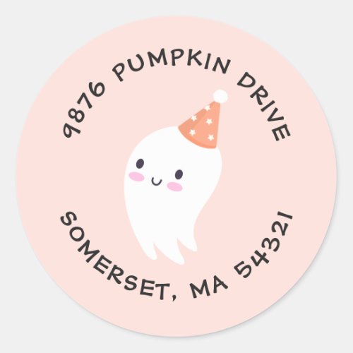 Cute Halloween Ghost Return Address Label