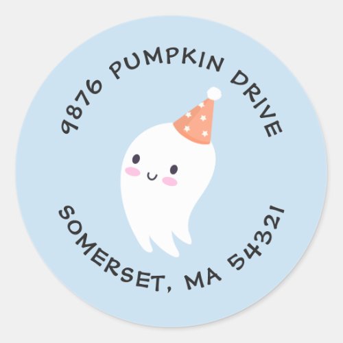 Cute Halloween Ghost Return Address Label