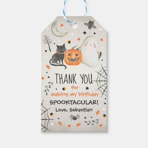 Cute Halloween Ghost Spooktacular Birthday Decor  Gift Tags