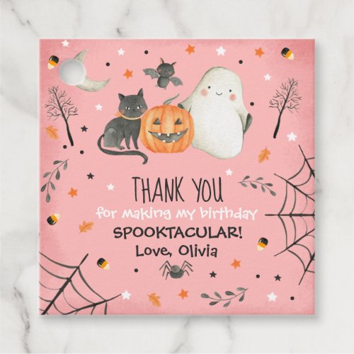 Cute Halloween Ghost Spooktacular Birthday Favor Favor Tags
