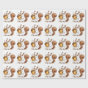 Cute Halloween Ghost Squirrel Custom Favor Classic Wrapping Paper