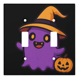 Cute Halloween Ghost Sticker Light Switch Cover
