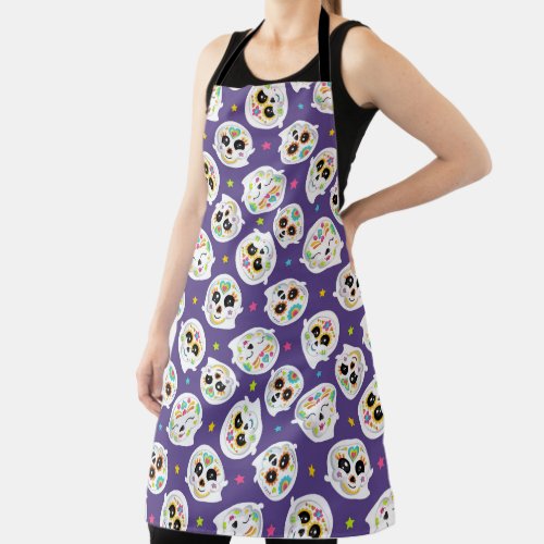 Cute Halloween Ghost Sugar Skulls Apron