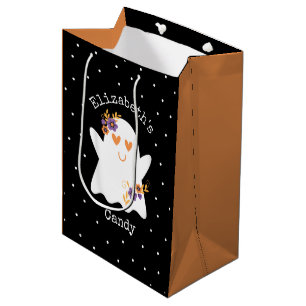 Cute Halloween Ghost Trick or Treat Candy Medium Gift Bag