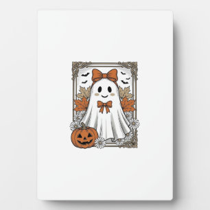 Cute Halloween Ghost Vintage Engraving Shirt Desig Plaque