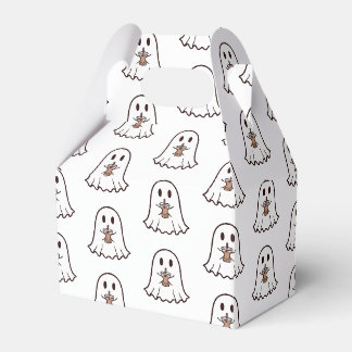 Cute Halloween Ghost With Boba Favor Boxes
