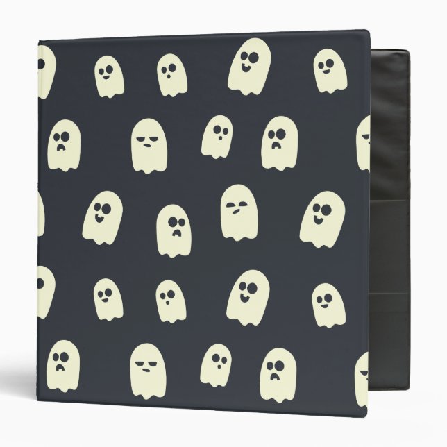 Cute Halloween Ghosts 3 Ring Binder (Front/Inside)