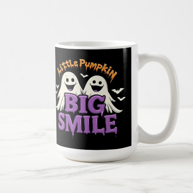 Cute Halloween Ghosts and Bats Coffee Mug (Right)