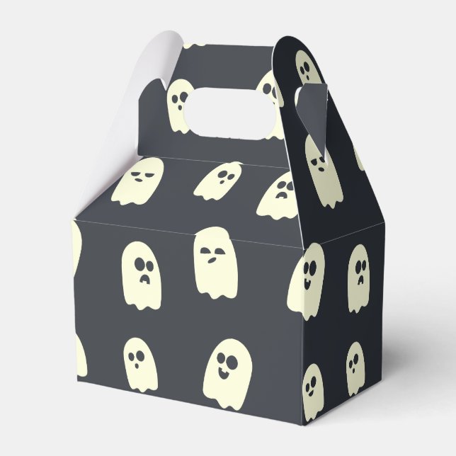 Cute Halloween Ghosts Favor Boxes (Back Side)