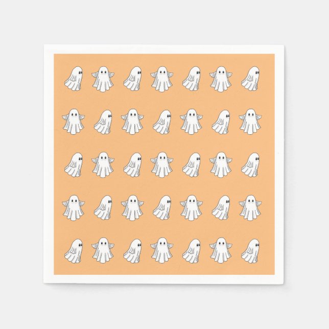 Cute Halloween Ghosts Napkins (Front)