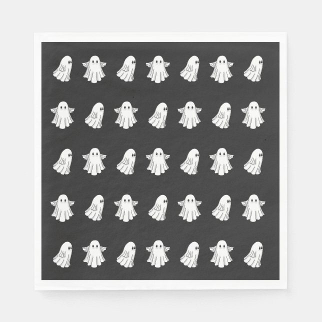 Cute Halloween Ghosts Napkins (Front)