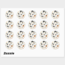 Cute Halloween Ghosts Pattern Sticker