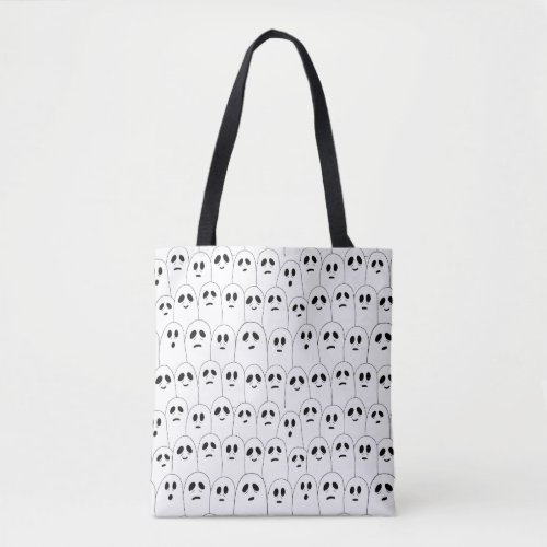 Cute Halloween Ghosts Patterned Trick or Treating Tote Bag