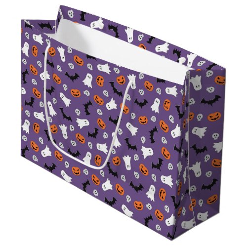 Cute Halloween Ghosts Pumpkins Bats  Large Gift Bag