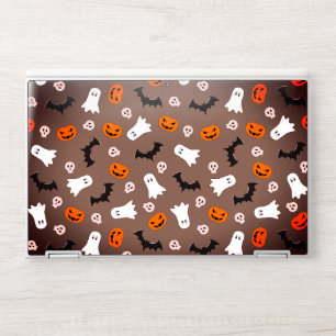 Cute Halloween Ghosts Pumpkins & Bats Pattern Lapt HP Laptop Skin