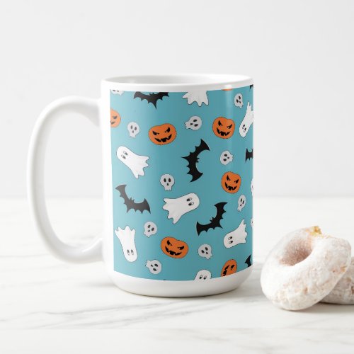 Cute Halloween Ghosts Pumpkins Skulls Bats  Coffee Mug