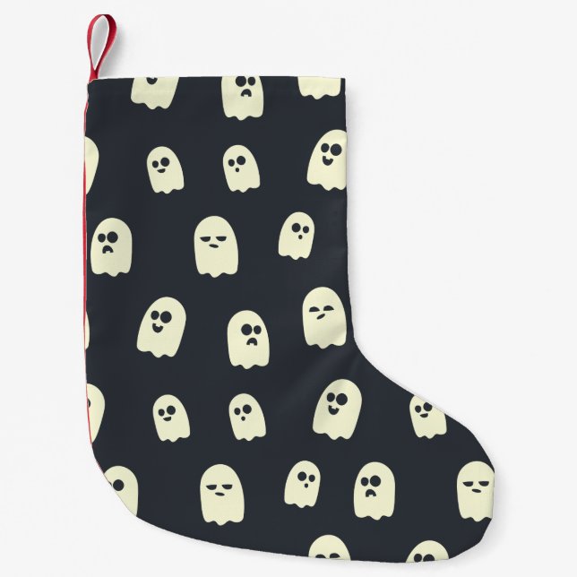Cute Halloween Ghosts Small Christmas Stocking (Front)
