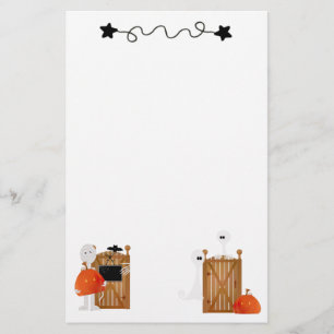 Cute Halloween Ghosts Stationery