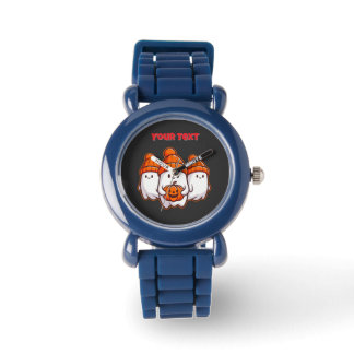 Cute Halloween Ghosts with Pumpkin and Orange Bean Watch