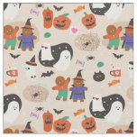 cute halloween gingerbread man vampire fabric