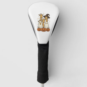 Cute Halloween Giraffe Ghost Pumpkin Shirt Design_ Golf Head Cover