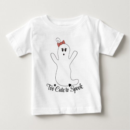 Cute Halloween Girl Ghost Baby T_Shirt