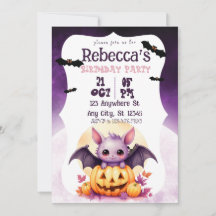 Cute Halloween Girl Halloween Party Purple Bat