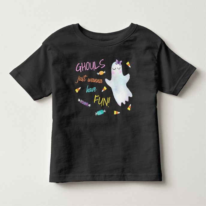 Cute Halloween Girls | Ghouls Just Wanna Have Fun Toddler T-shirt