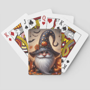 Cute Halloween Gnome Poker Cards