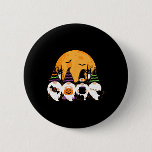 Cute Halloween Gnome Spooky Gardening Trick Or Tre Button