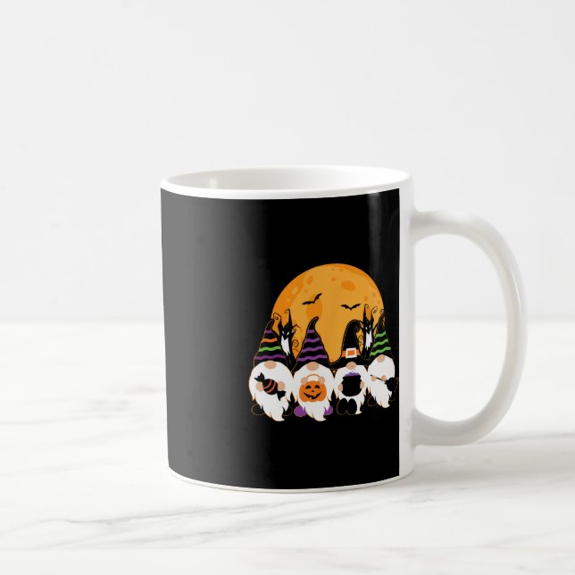 Cute Halloween Gnome Spooky Gardening Trick Or Tre Coffee Mug (Right)