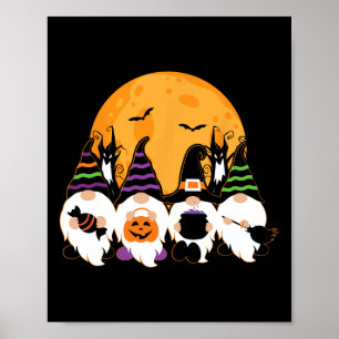 Cute Halloween Gnome Spooky Gardening Trick Or Tre Poster