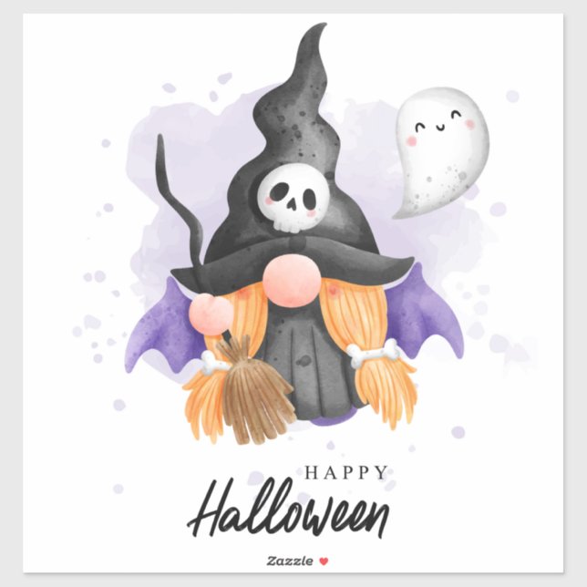 Cute Halloween Gnome Sticker (Sheet)
