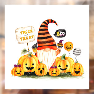 Cute Halloween Gnome Window Cling