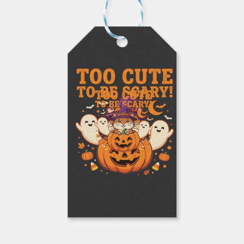 Cute Halloween Hamster Pumpkin Ghost Design_1 Gift Tags
