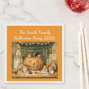 Cute Halloween Hamster Snack Party Napkins