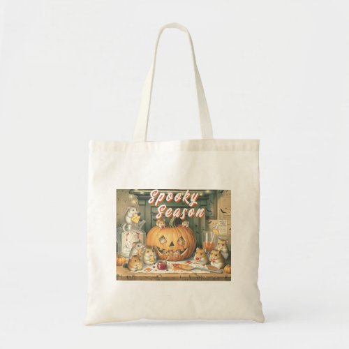 Cute Halloween Hamster Snack Party  Tote Bag