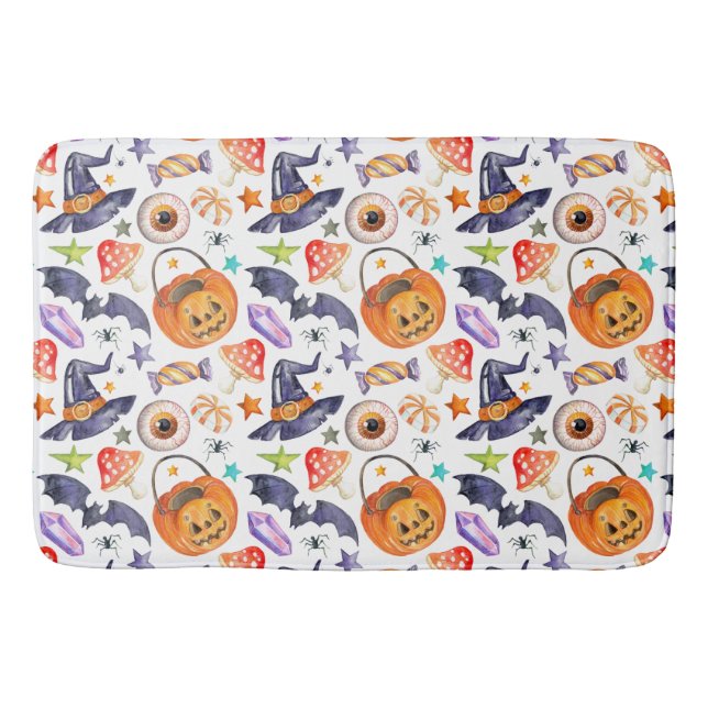 Cute Halloween illustration  Wrapping Paper Bath Mat (Front)