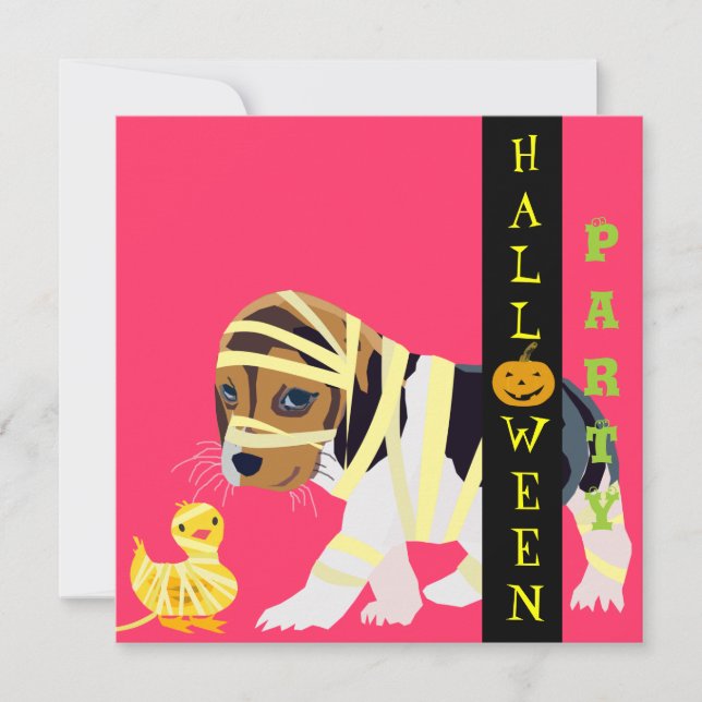 Cute Halloween Invitation Card - Customizable (Front)