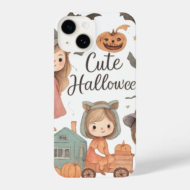 Cute Halloween iPhone Case – Ghost & Mummy Haunted (Back)