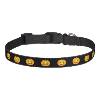 Cute Halloween Jack O’Lantern Pumpkins Illustrated Pet Collar