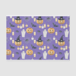CUTE HALLOWEEN JACK O LANTERNS PUMPKINS CANDLES TISSUE PAPER