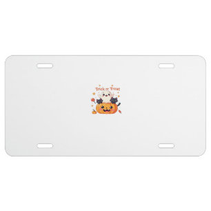 Cute Halloween - Kawaii Ghost and Black Cats Class License Plate