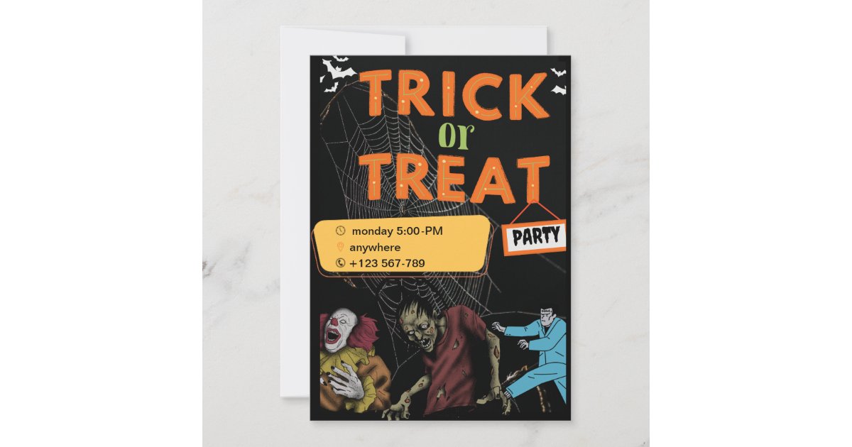 Cute Halloween Kids Birthday Party Invitation | Zazzle