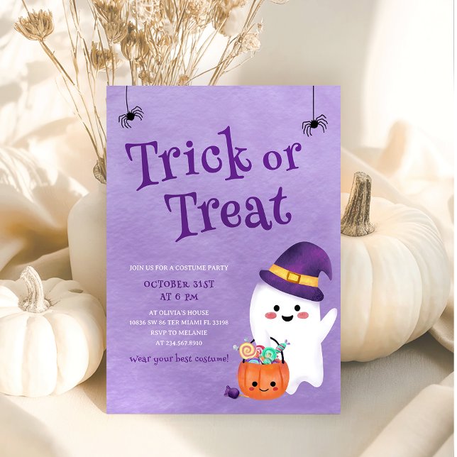 Cute Halloween Kids Children Invitation (Creator Uploaded)